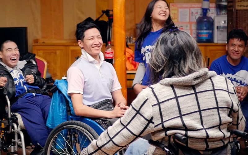 Ragazzi disabili in mongolia