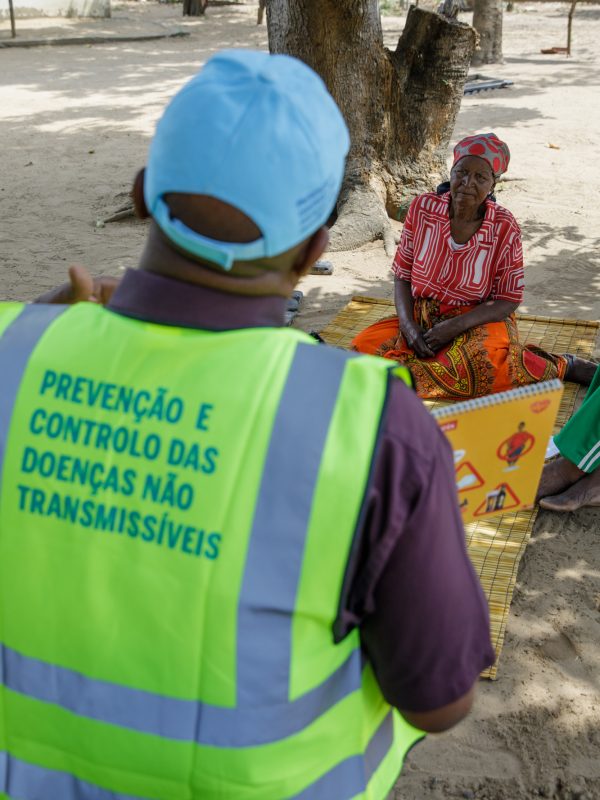 São Dâmaso neighbourhood, Matola, Mozambique, September 2022.Awareness raising in the community of Supervidor Activist Nhamtumbo in the home and neighborhood of benefactor Angelina. Health project to raise awareness about non-communicable diseases. AIFO/RICARDO FRANCO